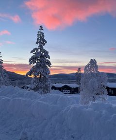 Utsikt vinter Stöten Norrskensstigen